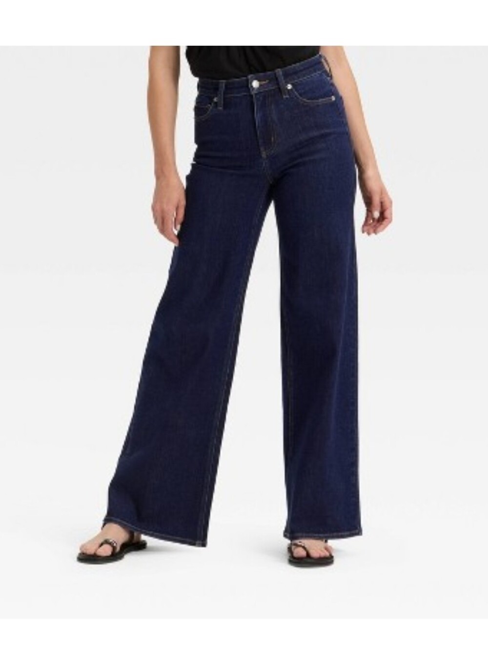 Universal Thread Women's High-Rise Wide Leg Jeans Dark Wash Size 6